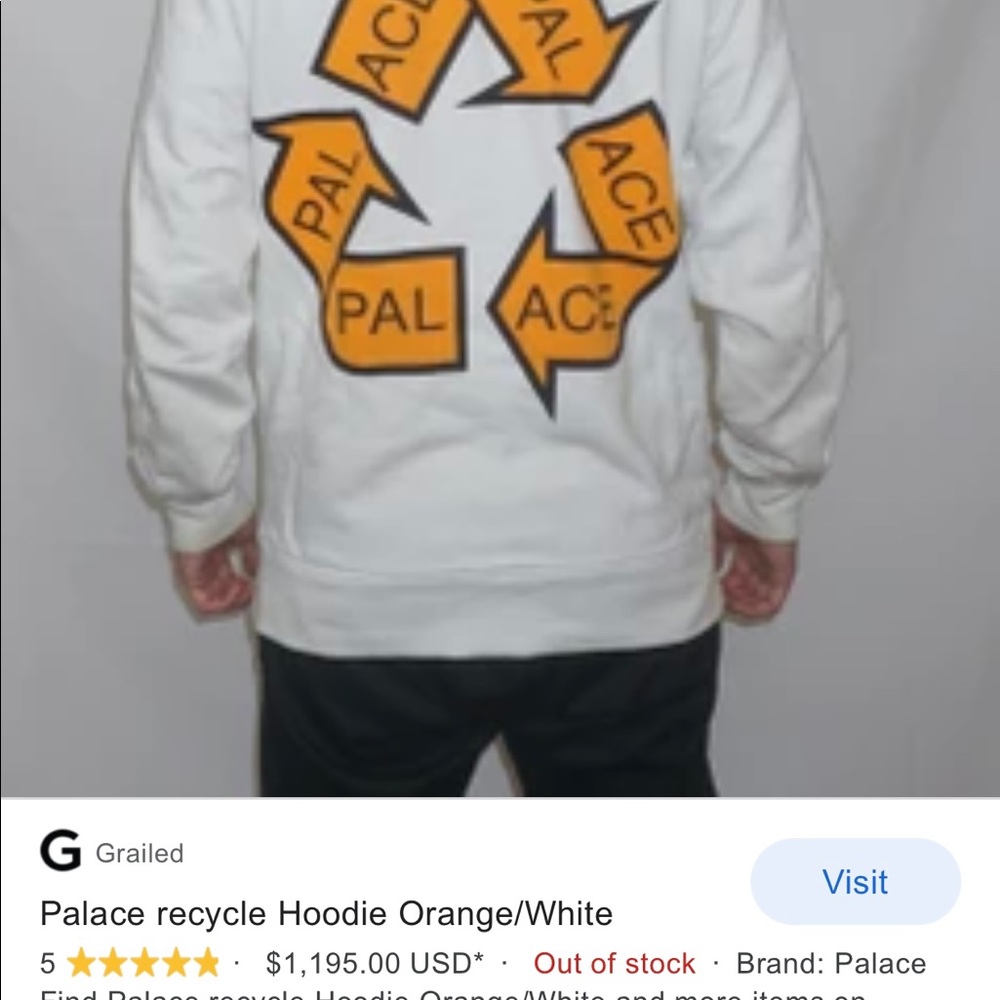 Palace recycle hoodie size M